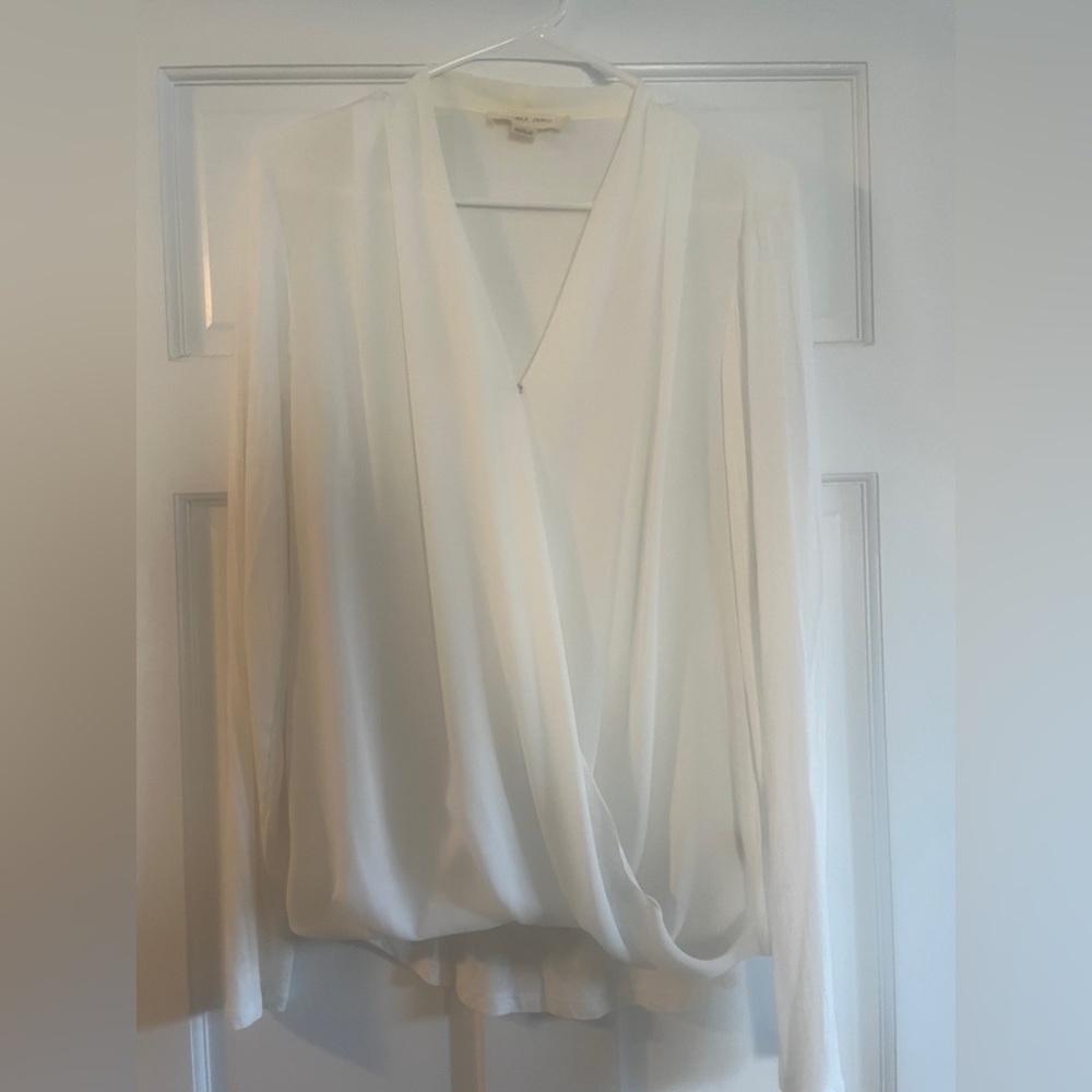 Double Zero White Draped Tunic Top